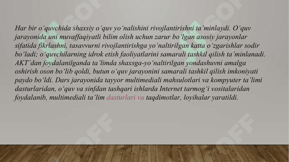 Boshlang'ich sinflarda axborot texnologiyalari 6