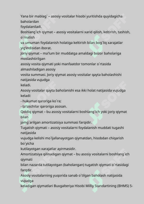 Baholash va kalkulyatsiya 2