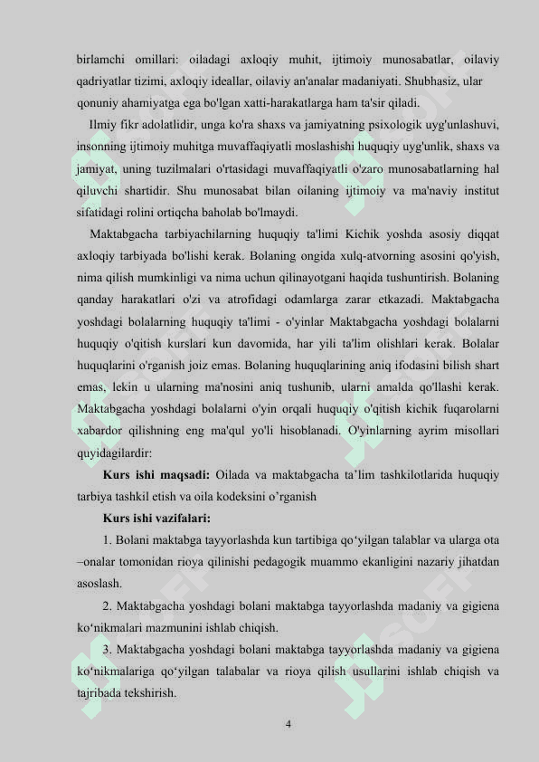 Oilada huquqiy tarbiyani tashkil etish 3