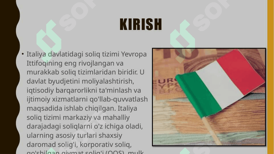 Italiya davlatida soliq tizimi 2