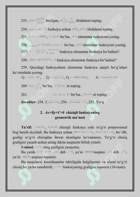 Teylor  qatorlari . Elementar funksiyalarni darajali qatorga yoyish. 8