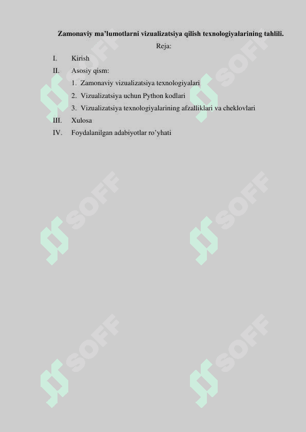 Zamonaviy ma’lumotlarni vizualizatsiya qilish texnologiyalarining tahlili 2