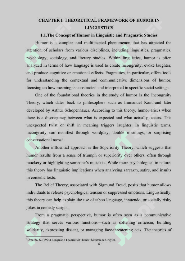 THE PROGMATICS OF HUMOR STYLISTIC FEATURES OF ENGLISH COMEDY SCRIPTS 6