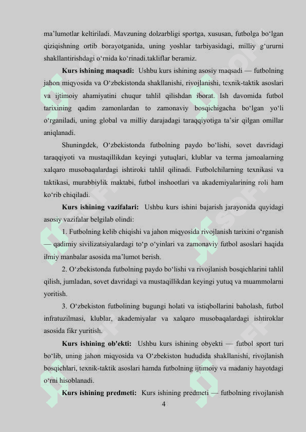 O‘zbekistonda futbolning rivojlanish tarixi. 4
