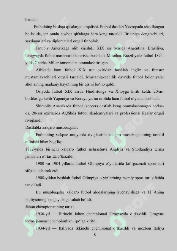 O‘zbekistonda futbolning rivojlanish tarixi. 8
