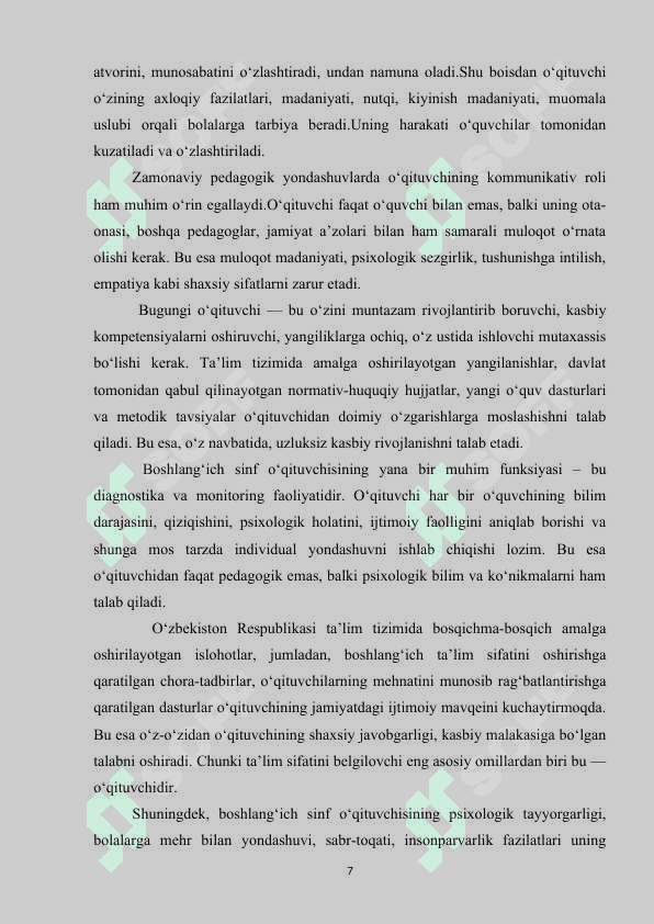 BOSHLANG`ICH SINF O`QITUVCHILARIGA QO`YILADIGAN MALAKA TALABLARI.docx 6