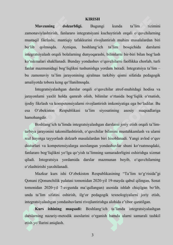 BOSHLANG’ICH TA’LIMDA INTEGRATSIYALASHGAN DARSLAR 2