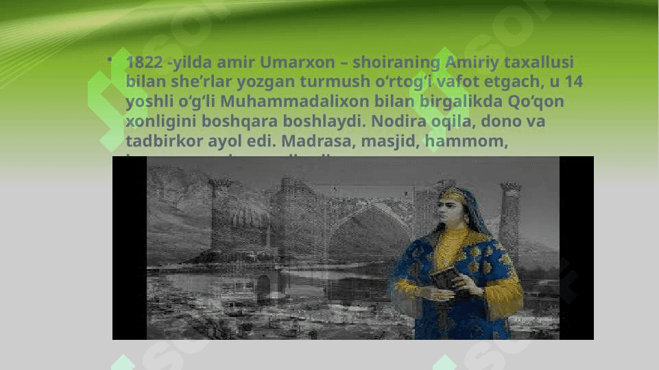 Nodira – muhabbat,sadoqat va vafo kuychisi. 3