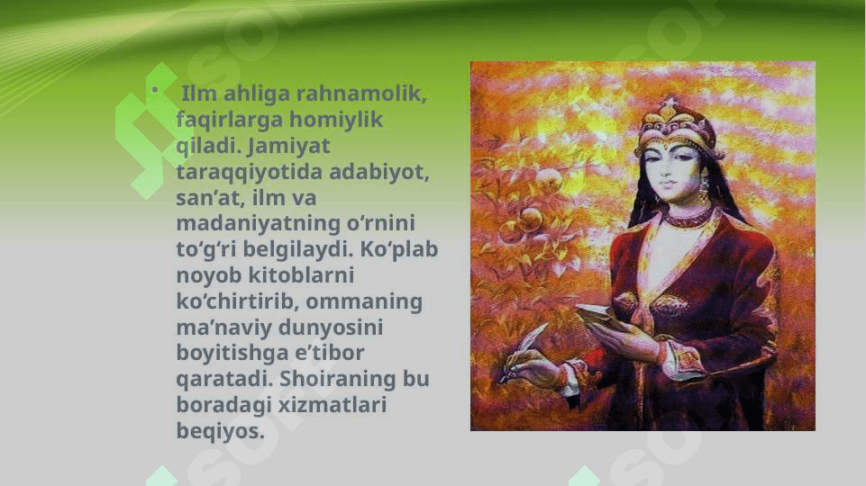 Nodira – muhabbat,sadoqat va vafo kuychisi. 6