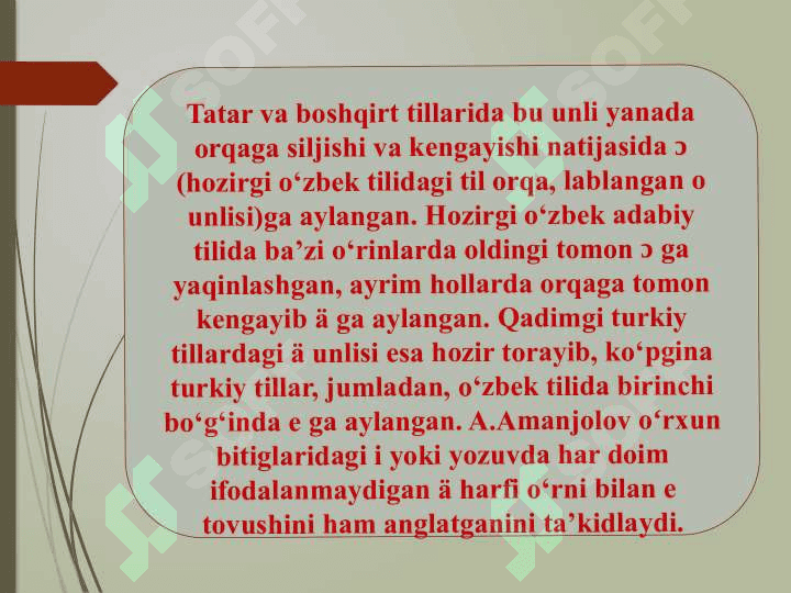 Turkiy tilning unlilar va undoshlar tizimi .Ularga xos xususiyatlar. 3