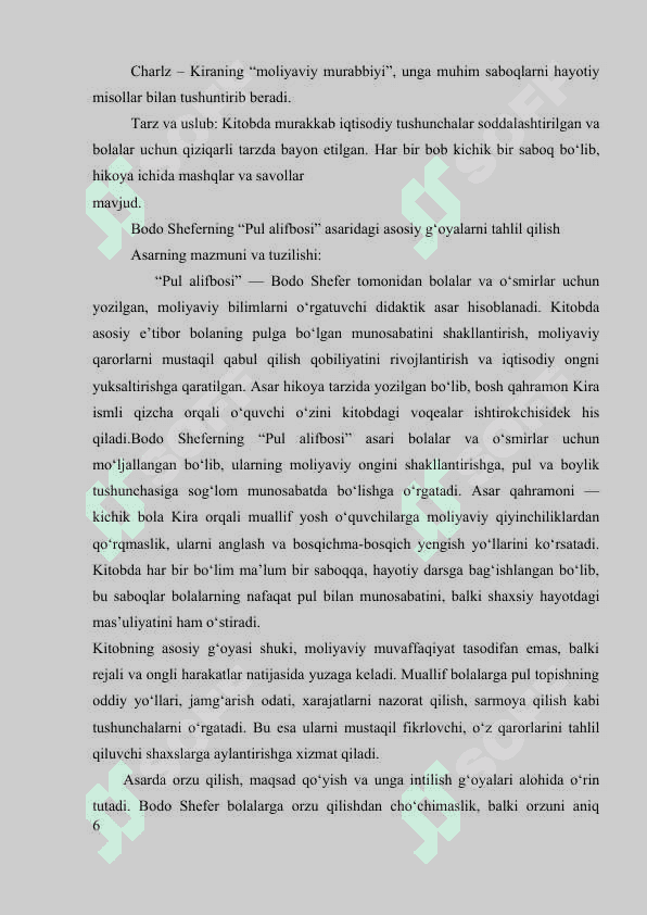 “BODO SHEFERNING PUL ALIFBOSI ASARI” 6
