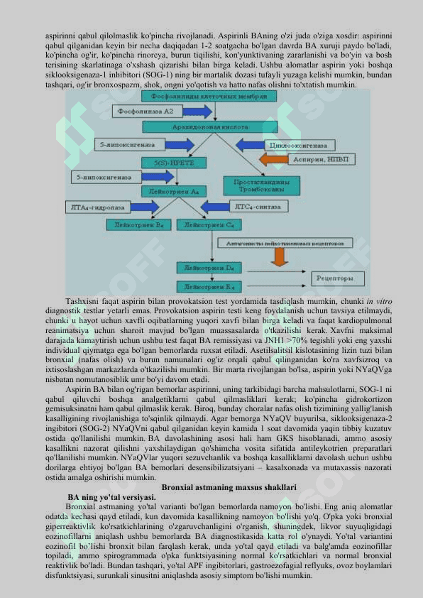 Bronxial astma:ta'rifi, tarqalishi, etiologiyasi, patogenezi, klinikasi va davolash dasturlari. 7