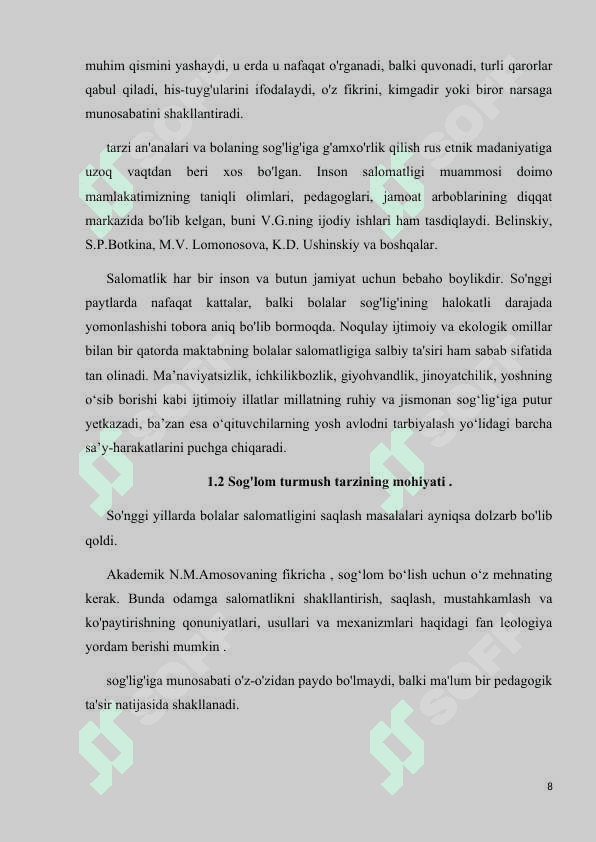 Yosh o'quvchilarda sog'lom turmush tarzi asoslarini tarbiyalash 8
