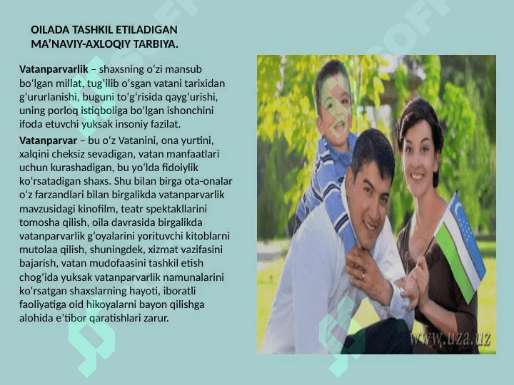 Oila tarbiyasi mazmuni va mohiyati. 3