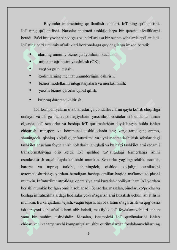 “BUYUMLAR INTERNETI” FANI BOʼYICHА OʼQUV АMАLIYOTI HISOBOTI 6