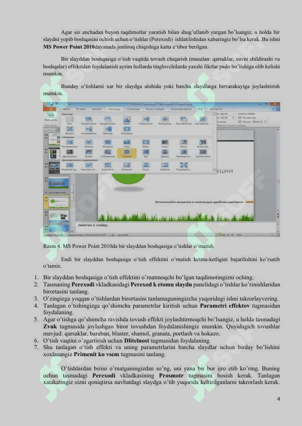 Microsoft Power Point grafik muxarriri 4