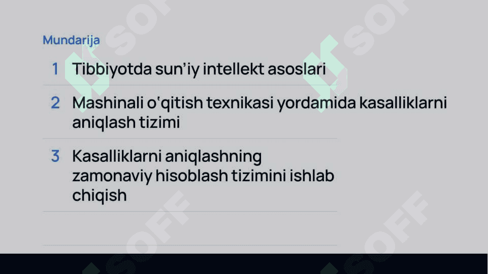 Kasaliklarni aniqlashda zamonaviy hisoblash vositalari 2