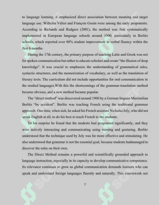 The  direct method in teaching communicative skills 7
