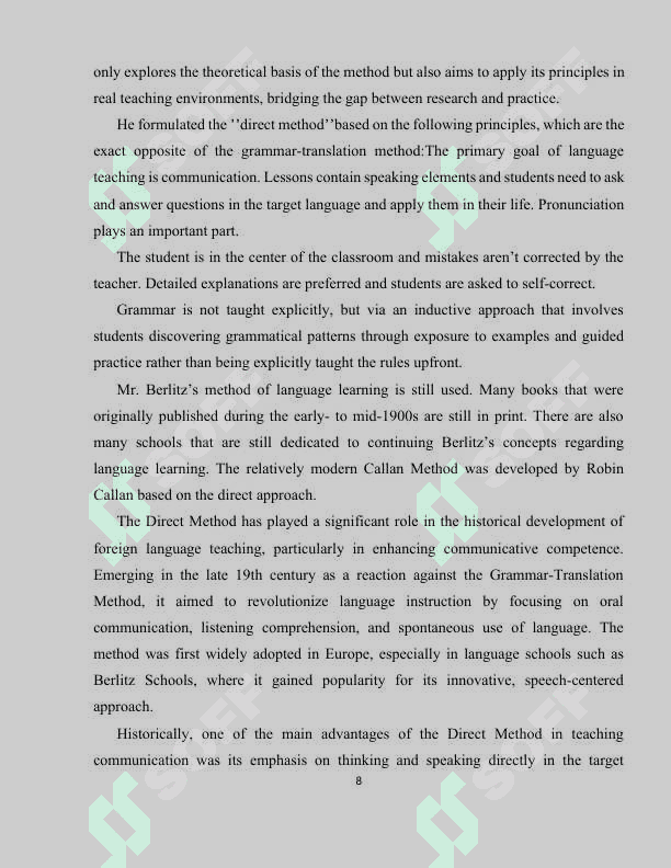 The  direct method in teaching communicative skills 8
