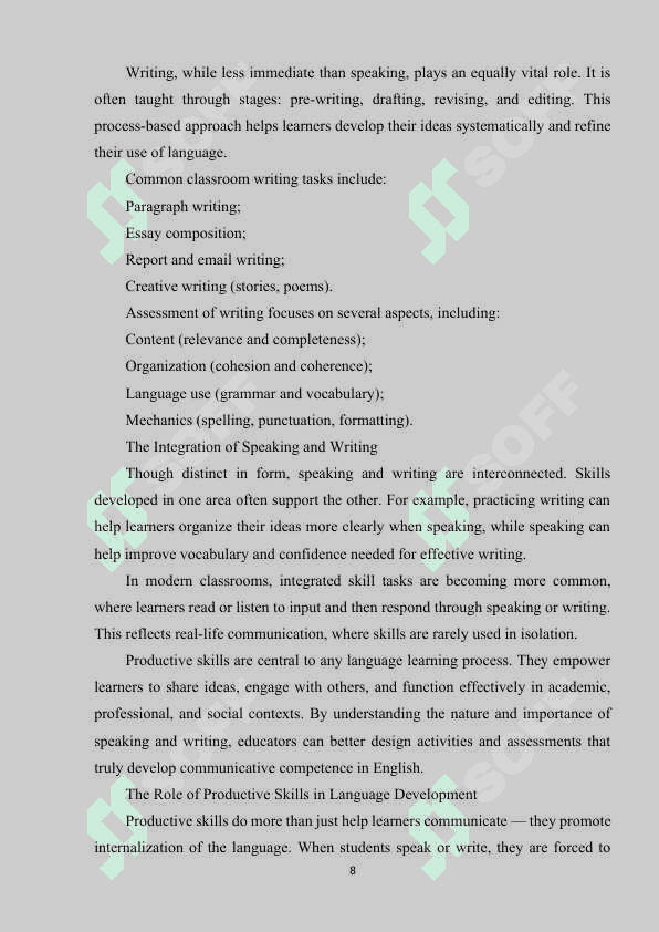 ASSESSING PRODUCTIVE AND INTERACTIVE SKILLS 8