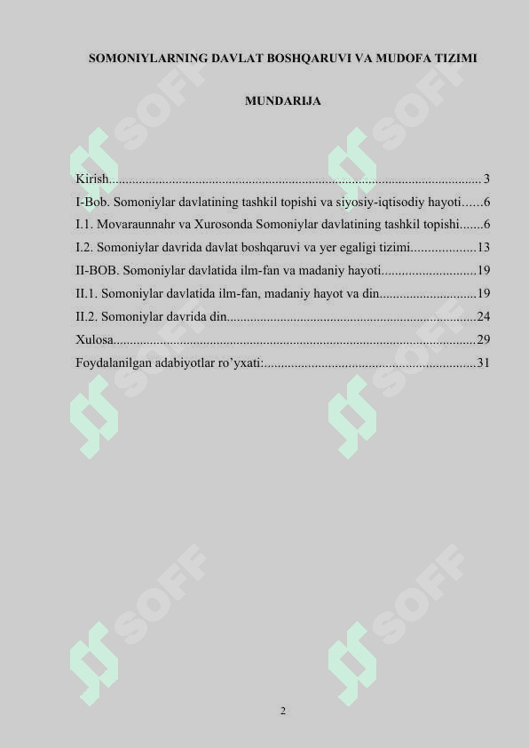 SOMONIYLARNING DAVLAT BOSHQARUVI VA MUDOFA TIZIMI 2