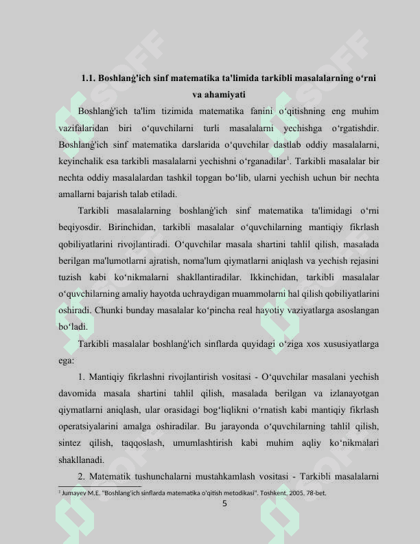 Boshlangʻich sinflarda tarkibli masalalarni yechishda mulohaza yuritish usullaridan foydalanish 5