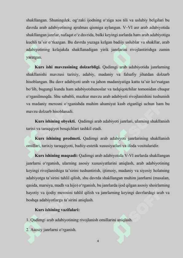 Qadimgi Arab adabiyotida janrlarning shakillanishi 4