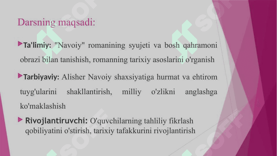 OYBEKNING "NAVOIY" ROMANI DARS ISHLANMA 2