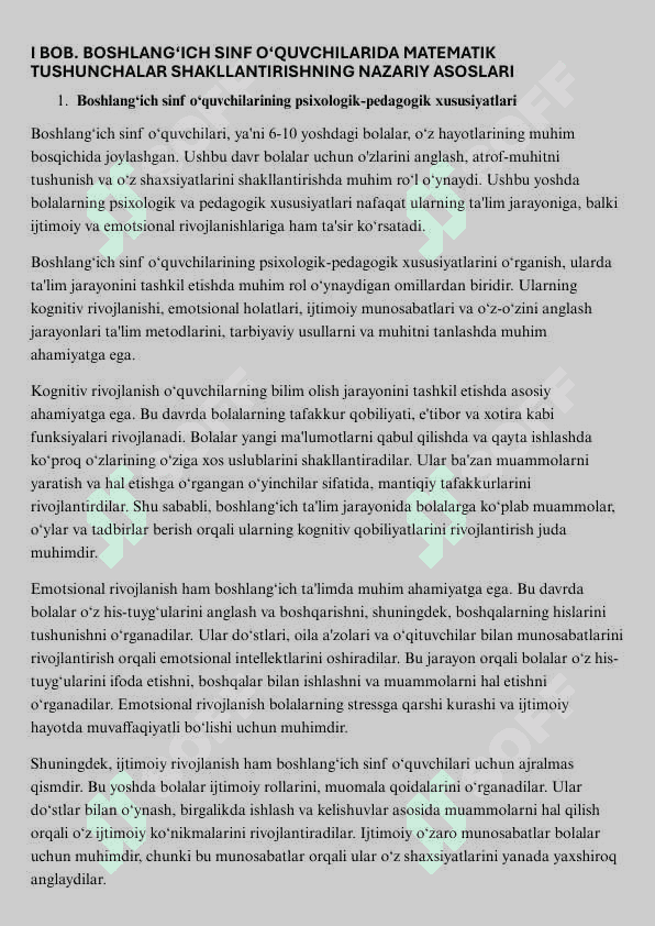 Boshlang'ich sinflarda matematika o'qitishda kasr tushunchasi 
elementlarini o'rgatish metodikasi 6