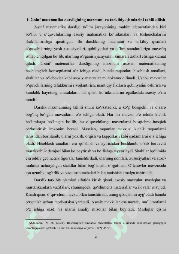 2-sinf matematika darsligining tahlili, muammolar va ularni bartaraf etish yoʻllari 4