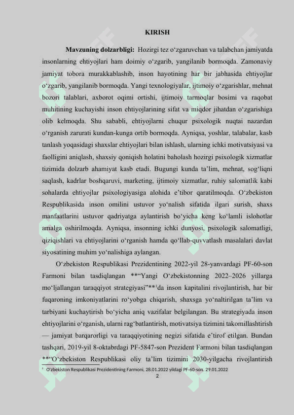 Ehtiyoj faollikni yuzaga keltiruvchi turtki sifatida va ehtiyojni o‘rganish metodlari 2