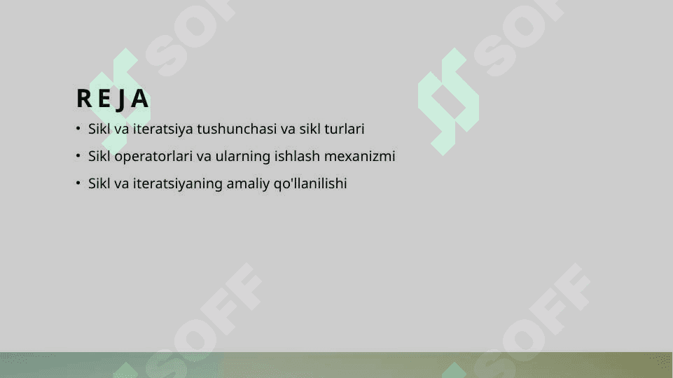 Sikl va iteratsiyalar 2