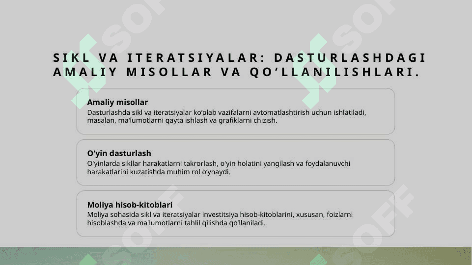 Sikl va iteratsiyalar 5