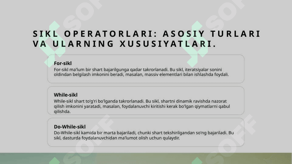 Sikl va iteratsiyalar 7