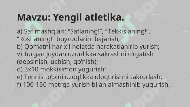 Katta va tayyorlov guruhlarda jismoniy tarbiya  mashg’ulotlarini o’tkazish. 2