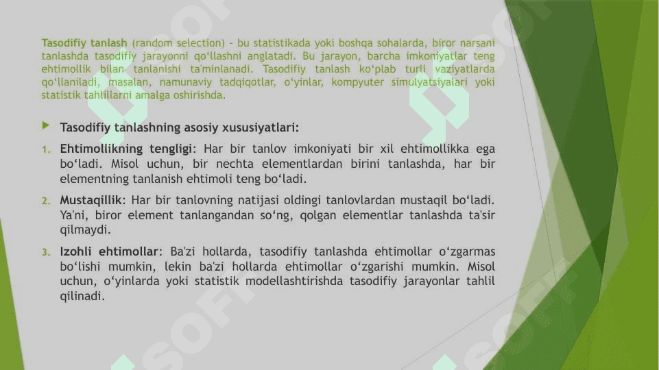 Ro’yxat elementlarini tasodifiy tanlash 3