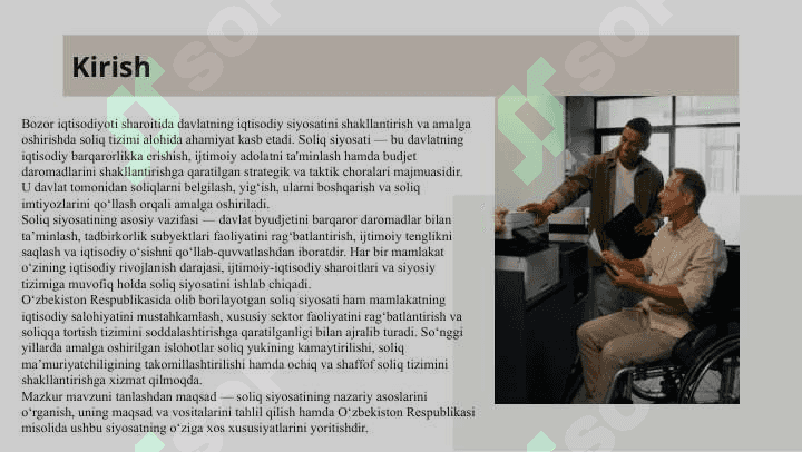Soliq siyosati: mohiyati, maqsadlari, vositalari. O’zbekiston Respublikasi soliq siyosatining o’ziga xos xususiyatlari 4