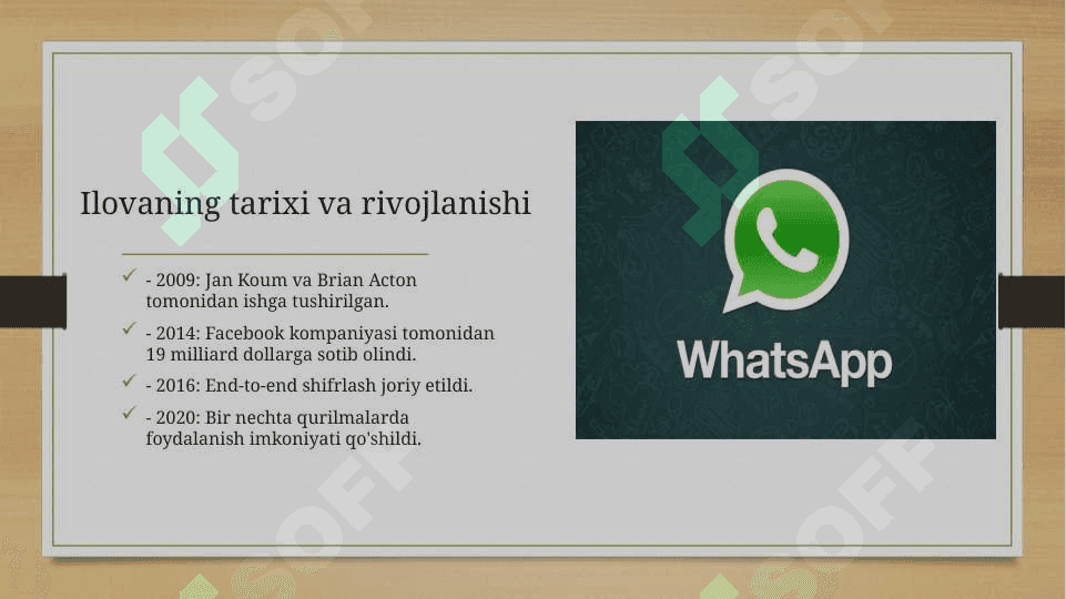 WhatsApp: Zamonaviy Aloqa Vositasi 3