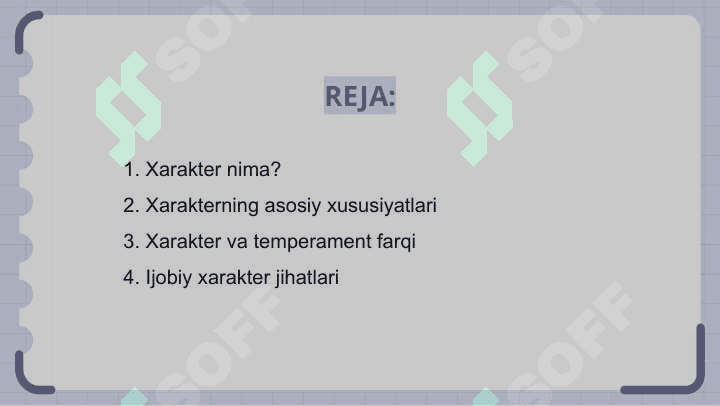 Xarakter haqida tushuncha 2