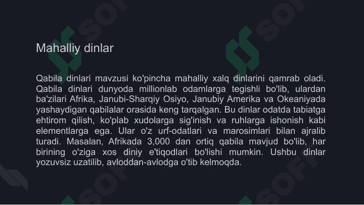Ilk diniy tasavvurlar 6