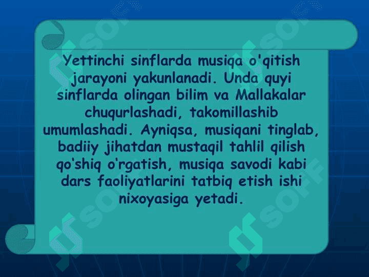 YETTINCHI SINFDA MUSIQA O‘QITISHNING MAZMUNIVA METODIKASl 2