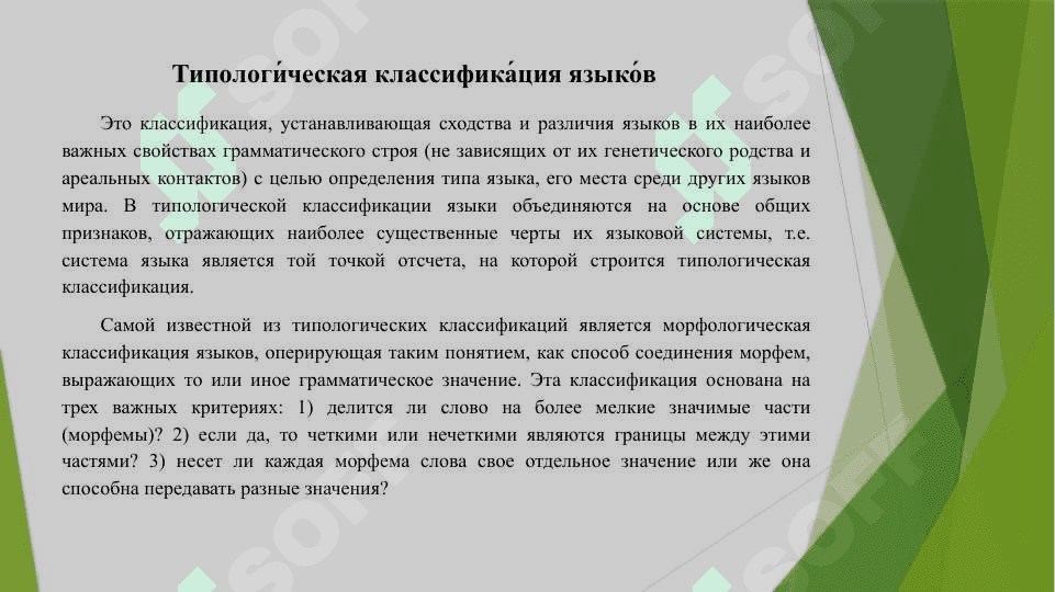 Типологическая классификация языков 2