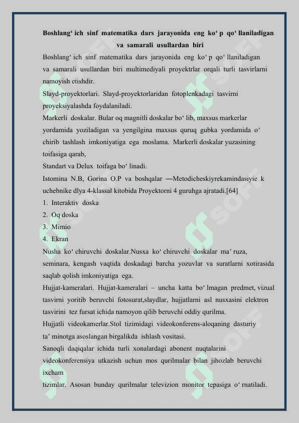 SODDA MASALALARNI YECHISHDA AXBOROT TEXNOLOGIYALARIDAN FOYDALANISH 4