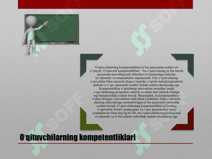 Taʼlim sifatini oʻzgartirishda oʻqituvchi kompetentligining roli. Kreativ pedagogika 4
