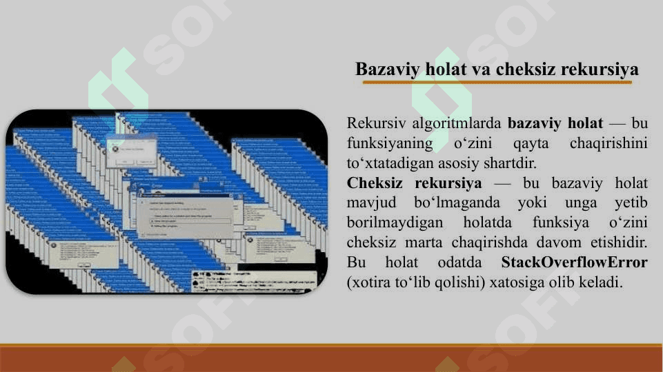 Masalalarni yechishda rekursiv hisoblash algoritmlaridan foydalanish va ularning murakkabligini tahlil qilish 5