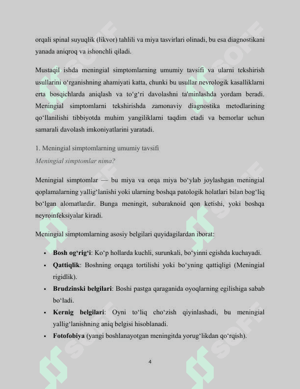 Meningial simptomlarni tekshirish usullari.Tortilish simptomlarni tekshirish usullari 4