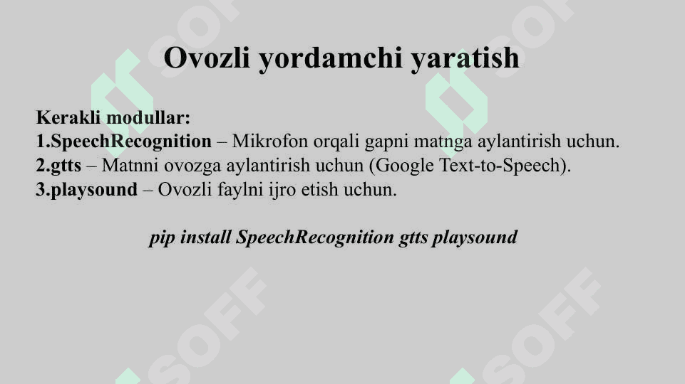 Ovozli yordamchi yaratish 4