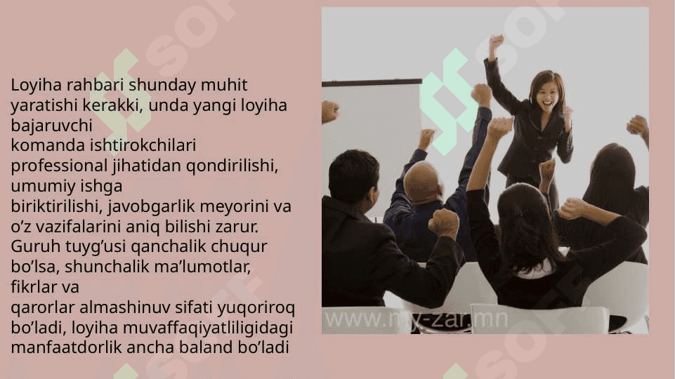 LOYIHA KOMANDASINI BOSHQARISH 8
