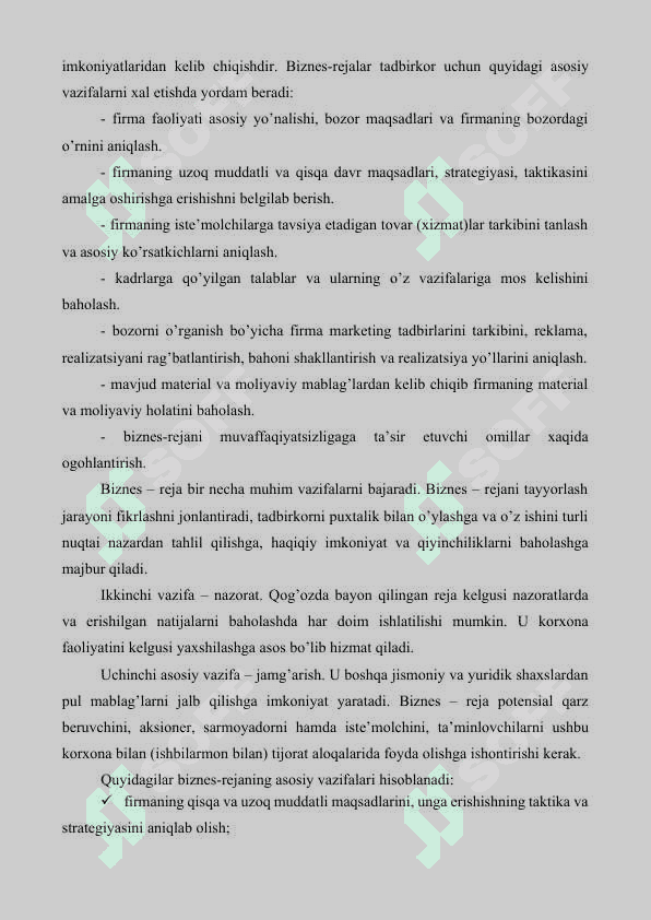 Loyihaning biznes-rejasi va uning tarkibiy tuzilishi 4