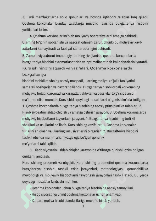 QOSHMA KORXONALARDA BUXGALTERIYA HISOBINI TASHKIL ETISH. 4